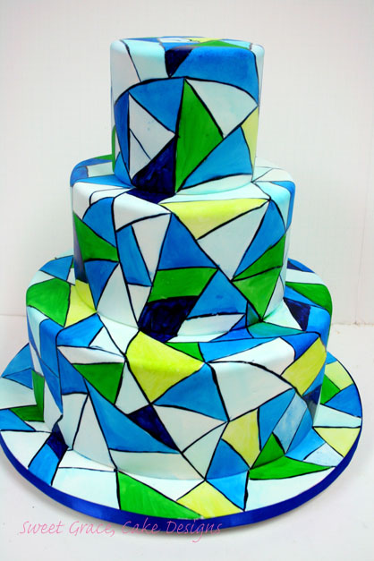 Stained Glass Communion Cake