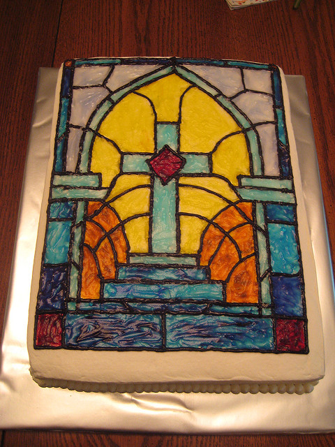 Stained Glass Communion Cake