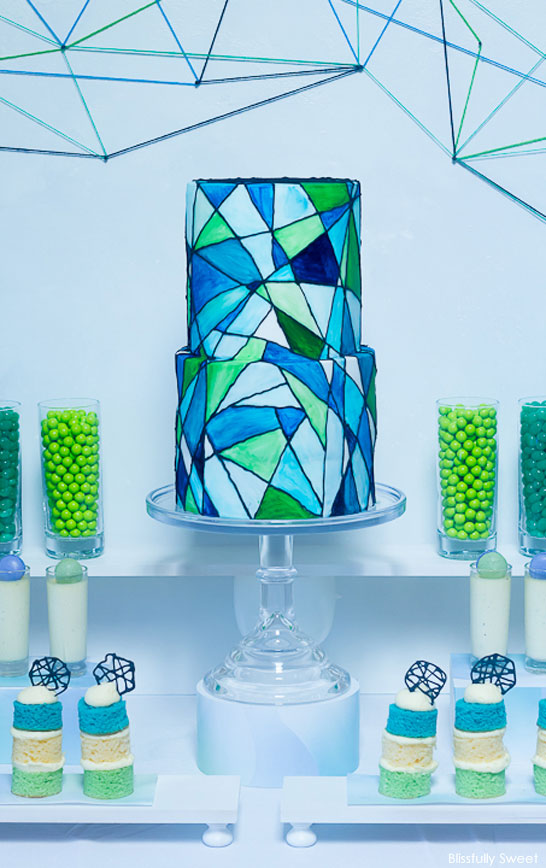 Stained Glass First Communion Cake