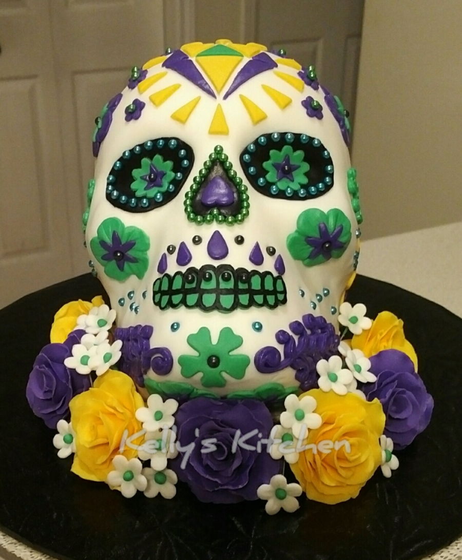 Sugar Skull Wedding Cake