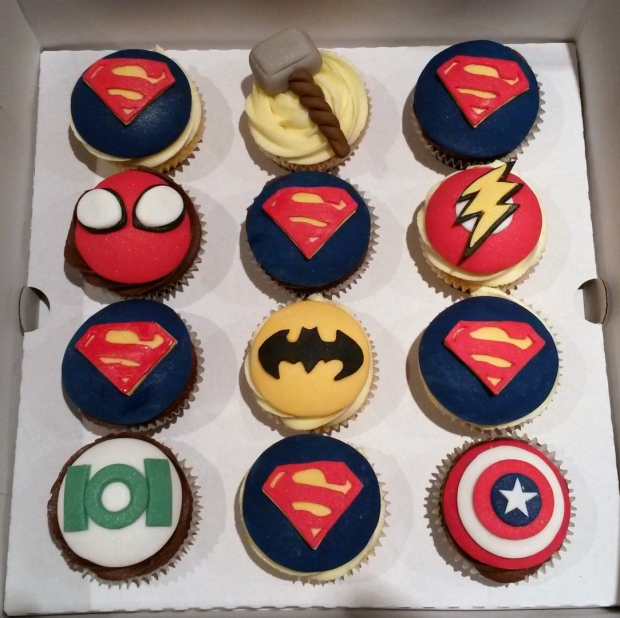 Superhero Birthday Cupcakes