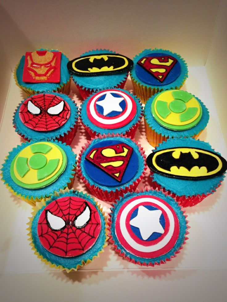 12 Photos of Super Heroes Cupcakes For Birthday Party