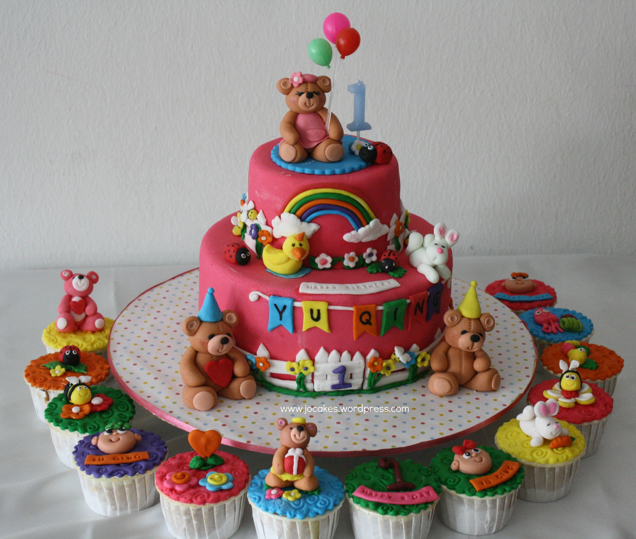 Teddy Bear Boy 1 Year Birthday Cakes