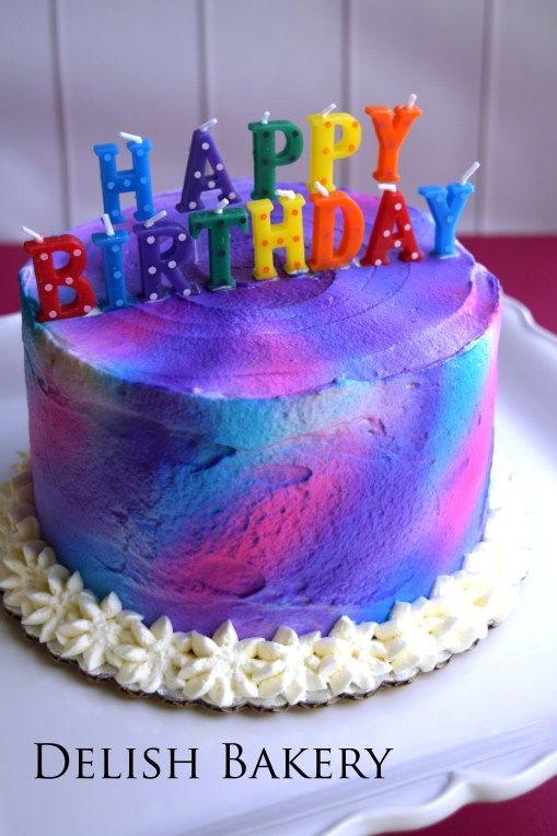 Tie Dye Birthday Cake