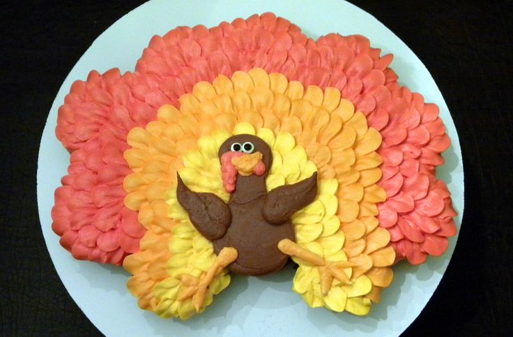 Turkey Cupcake Cake