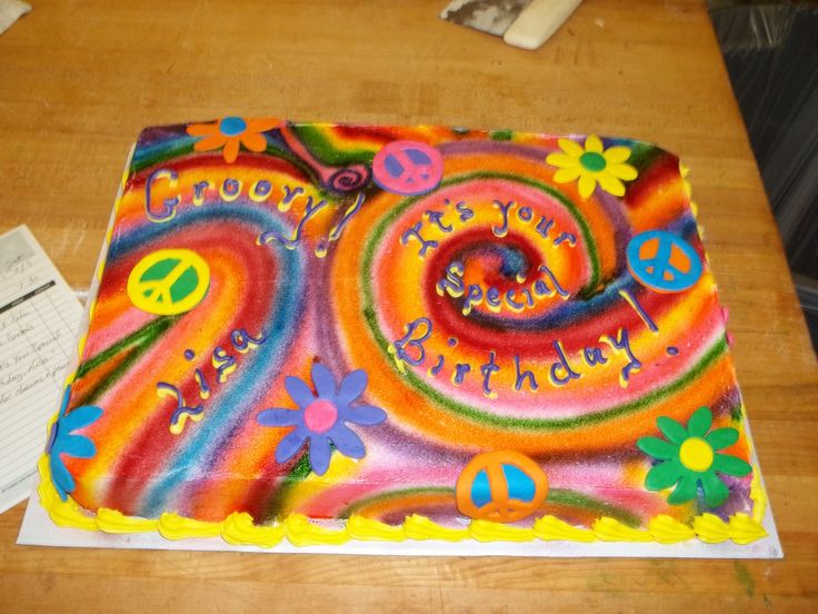 Tye Dye Birthday Cake