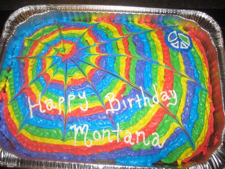 Tye Dye Birthday Cake