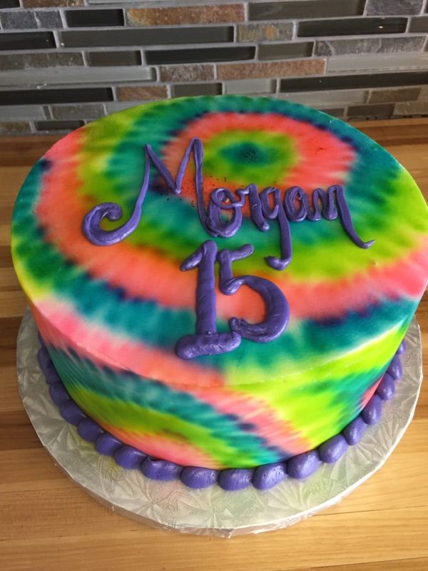 Tye Dye Birthday Cake