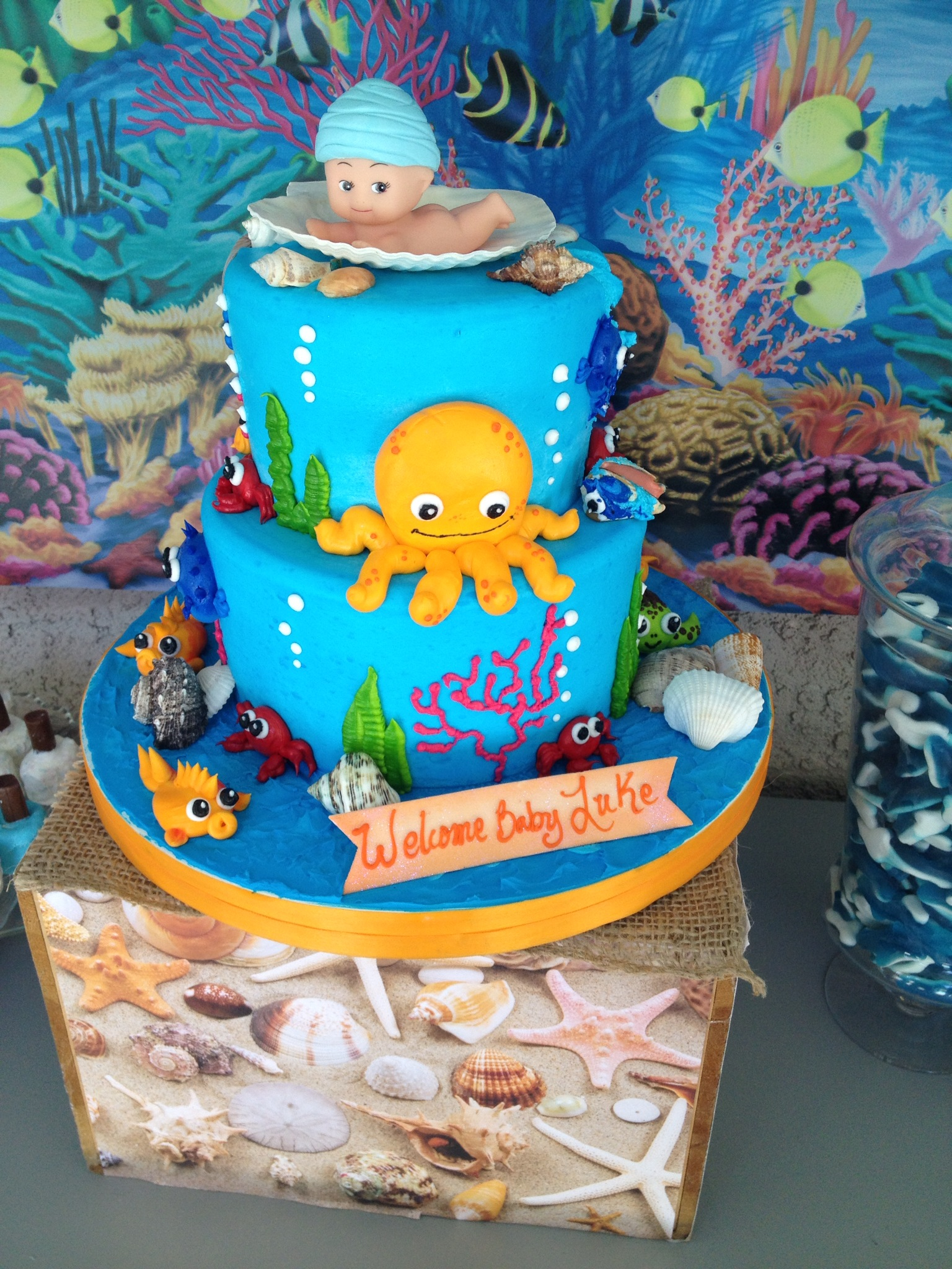 Under the Sea Baby Shower Cake Idea