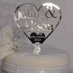 Wedding Cake Topper with Bride and Groom