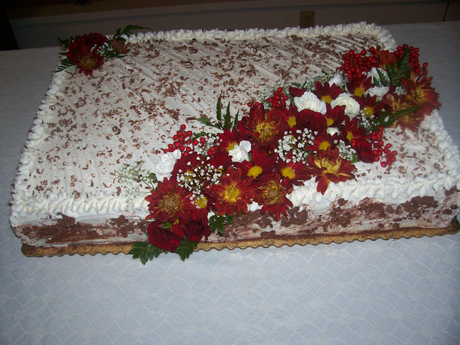 Wedding Sheet Cakes with Flowers