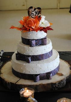 White Camo Wedding Cakes