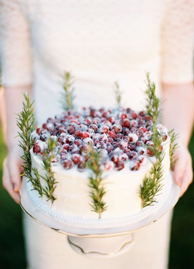 Winter Christmas Wedding Cake