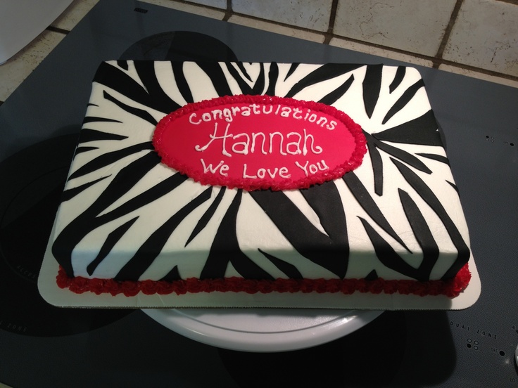 Zebra Sheet Cake