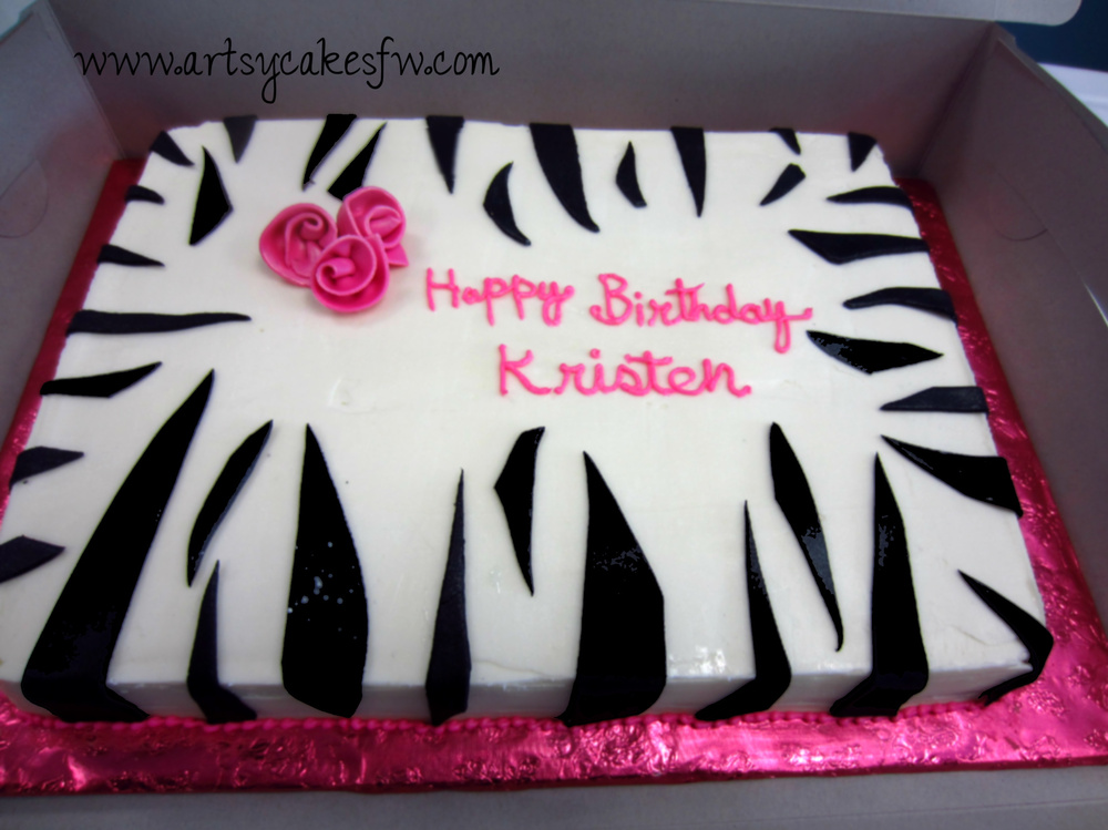 Zebra Sheet Cake