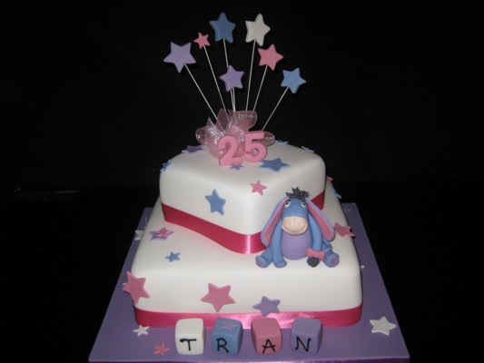 2 Tier Square Birthday Cakes