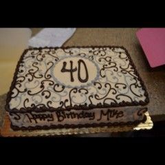 40th Birthday Sheet Cake Ideas