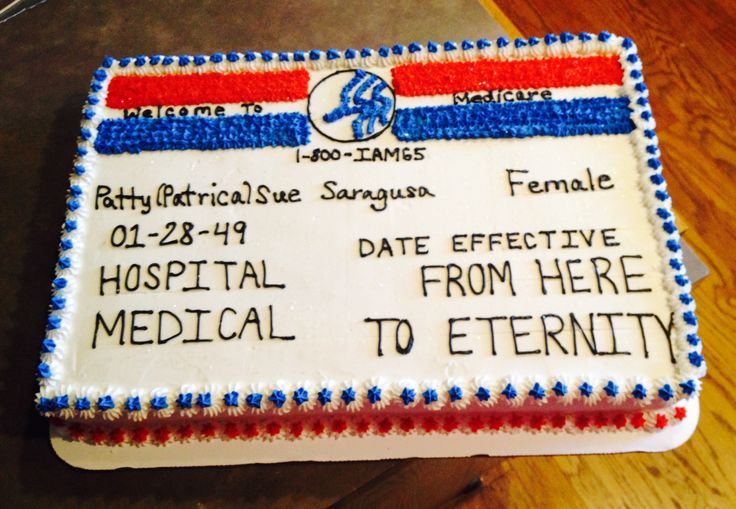 65th Birthday Medicare Cake