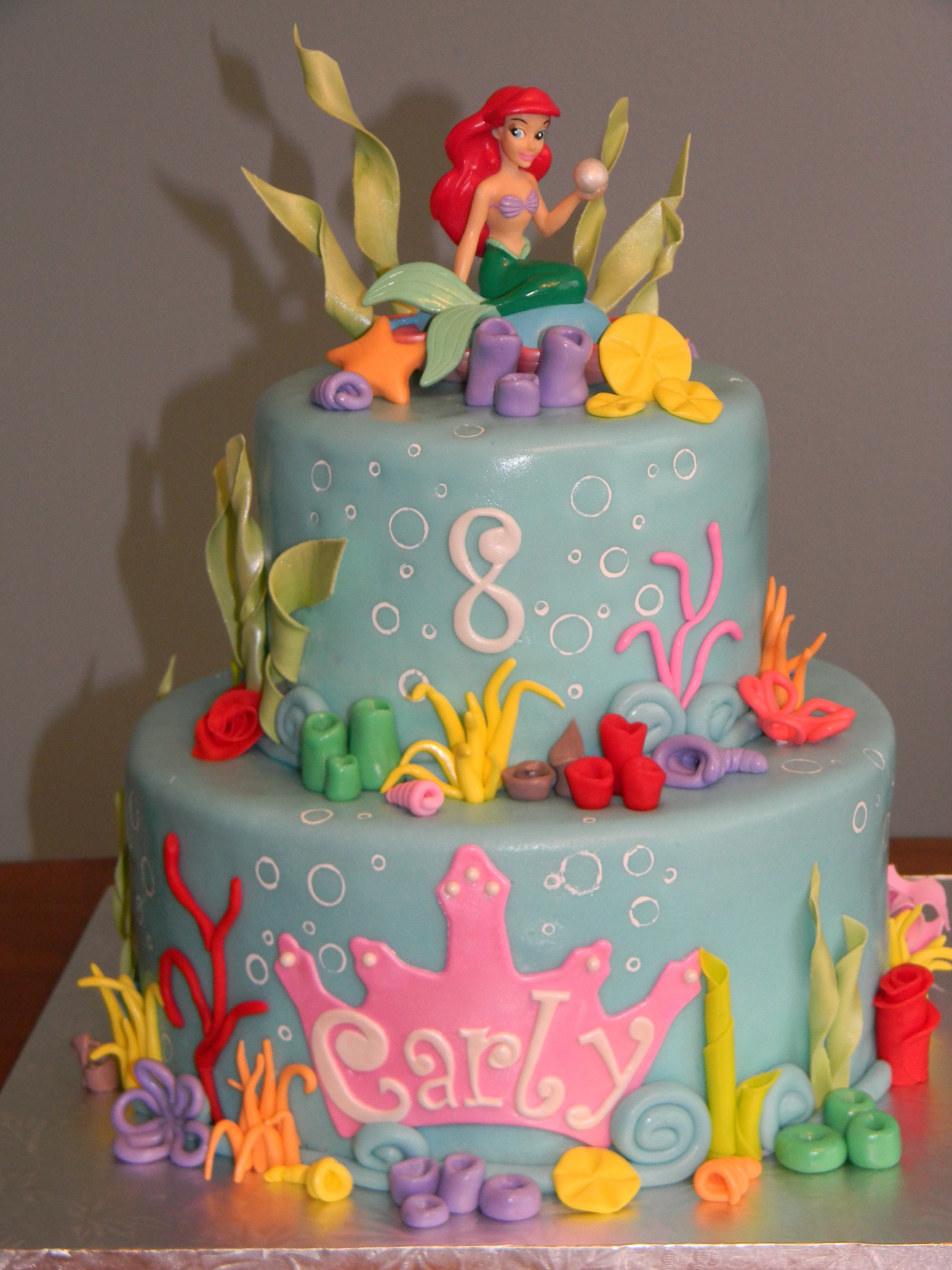 Ariel Little Mermaid Birthday Cake