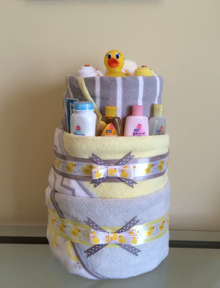 Baby Bath Towel and Diaper Cake