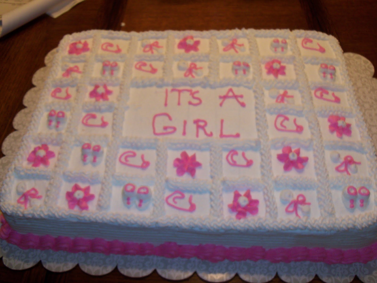 Baby Shower Sheet Cake