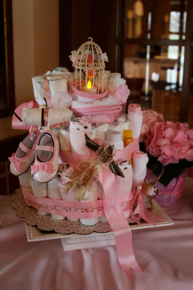 Bird Themed Diaper Cake