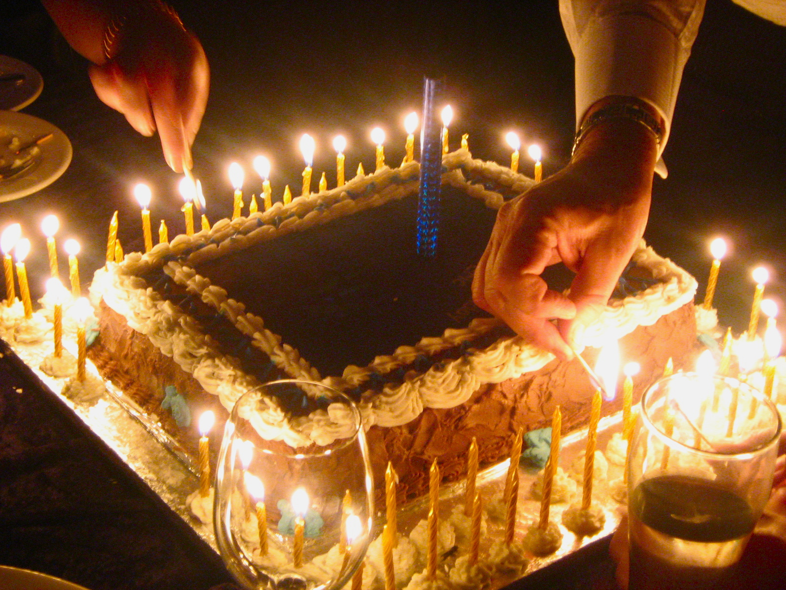 Birthday Cake with Many Candles