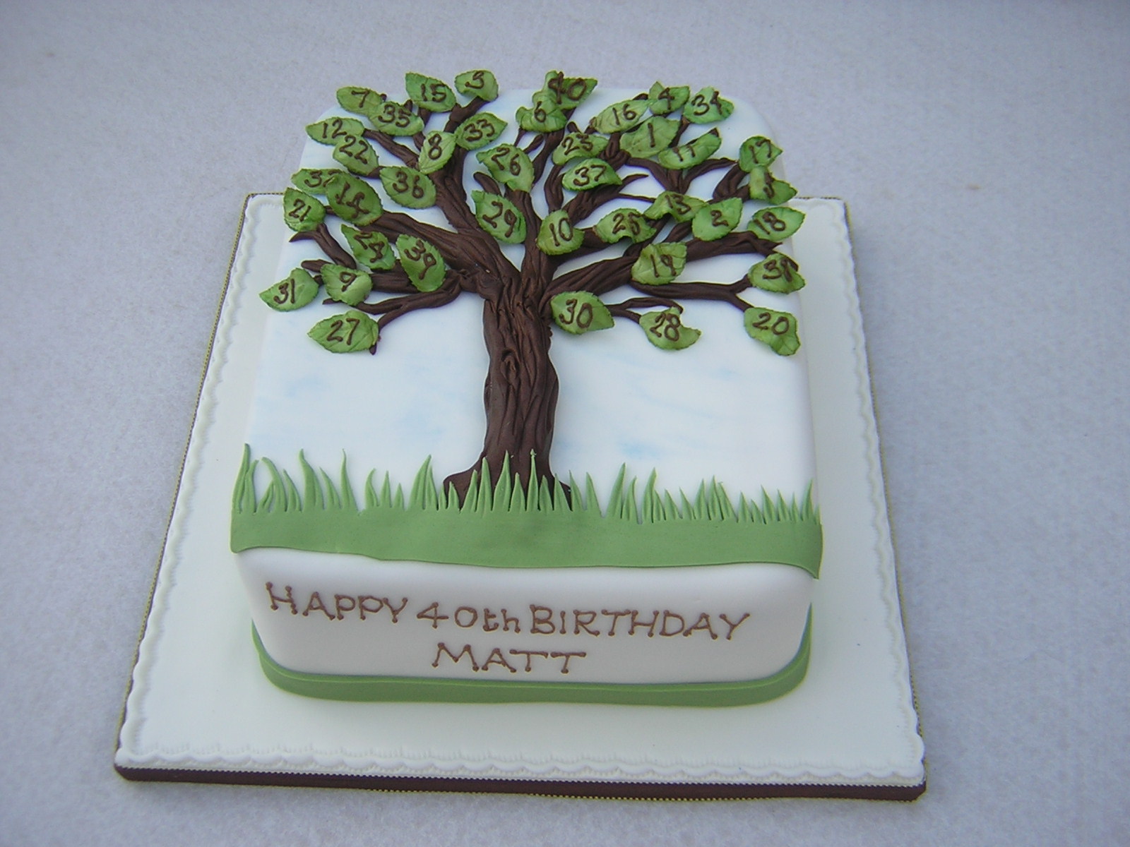 Birthday Cakes with Trees