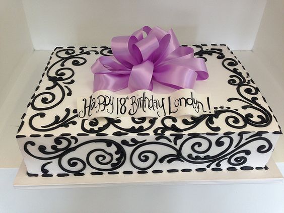 11 Photos of White 40th Birthday Sheet Cakes