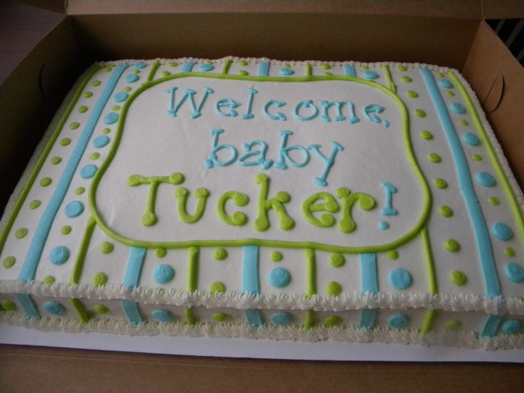 Boy Baby Shower Sheet Cake