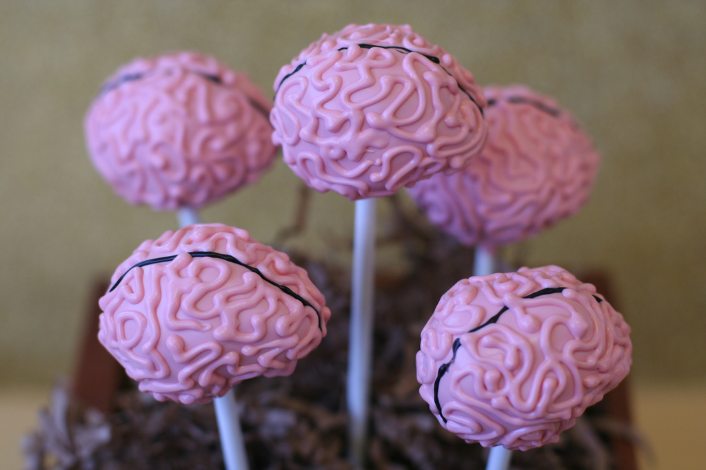 Brain Shaped Cake Pops