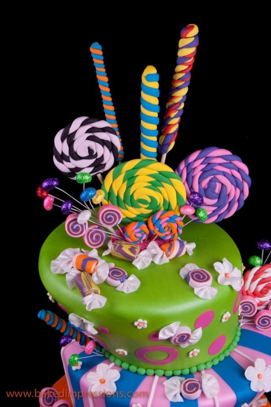 Candy Themed Topsy Turvy Cake