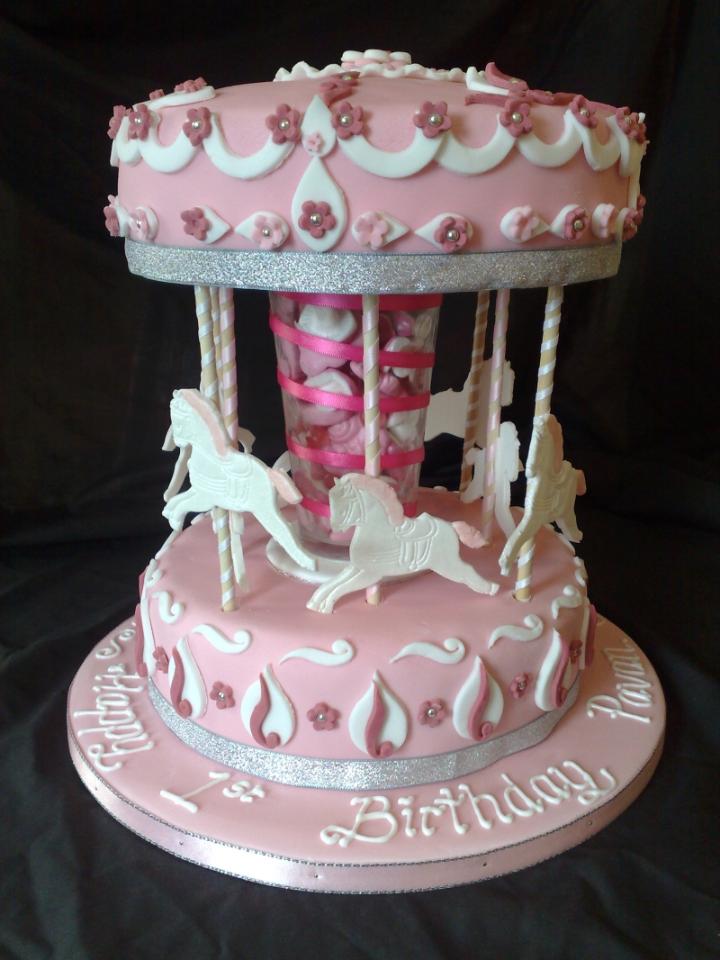 9 Photos of Carousel Birthday Cakes Ideas