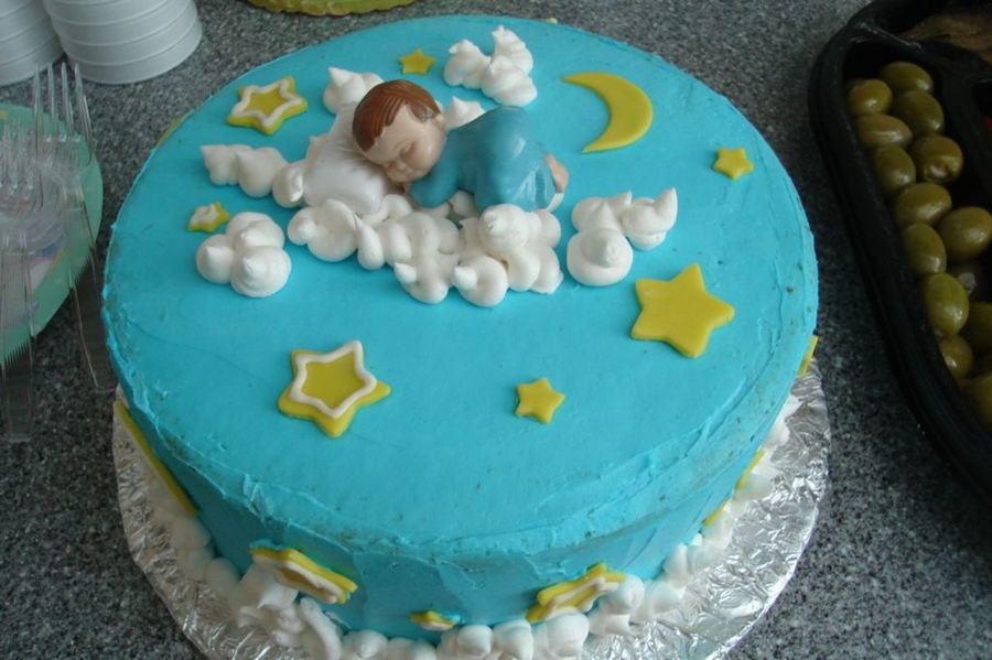 Cloud Baby Shower Cake