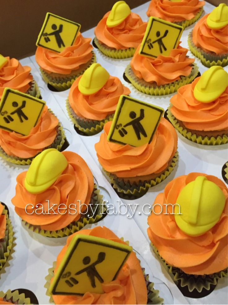 Construction Birthday Cupcakes