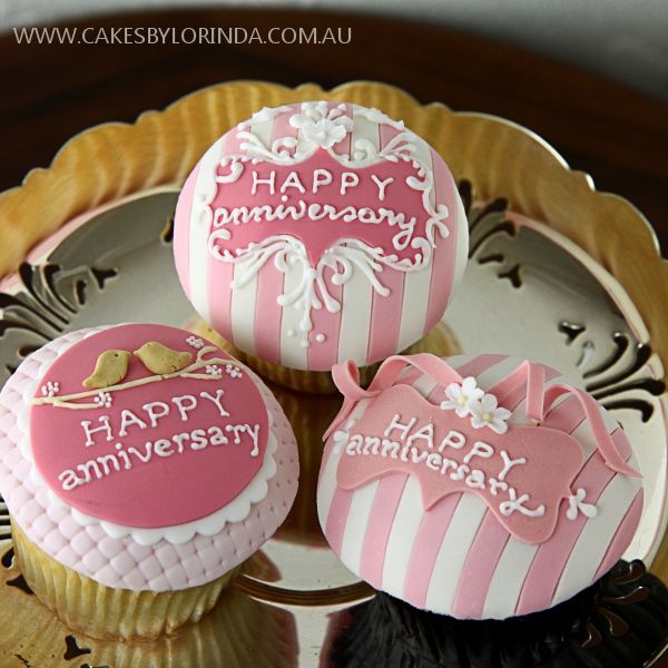 9 Photos of Happy 4th Wedding Anniversary Cupcakes