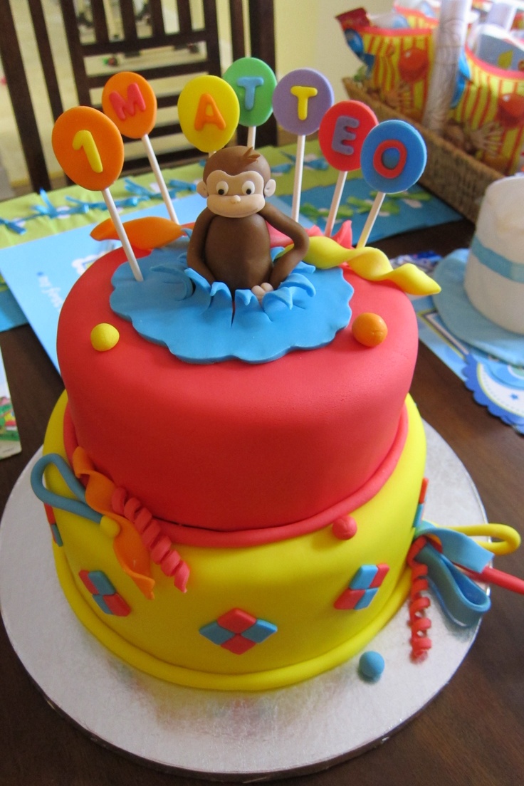 Curious George 1st Birthday Cake