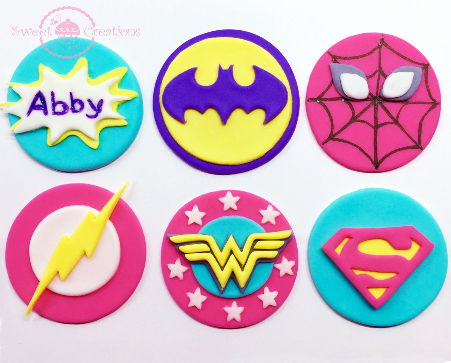 DC Girls Superhero Cupcake Toppers Printable