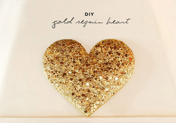 DIY Sequin HeartGold