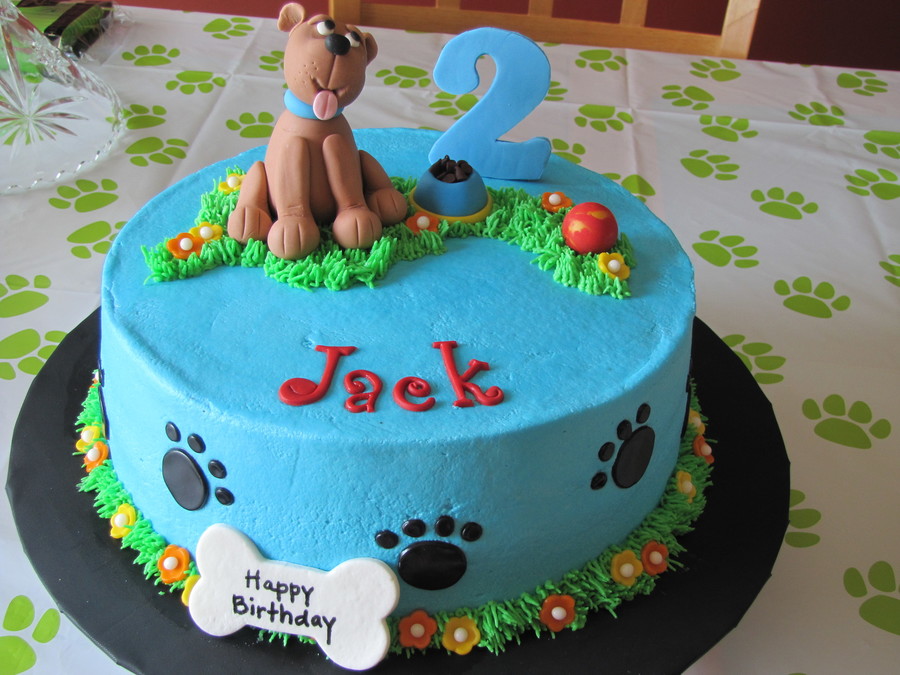 Dog Themed Birthday Cake