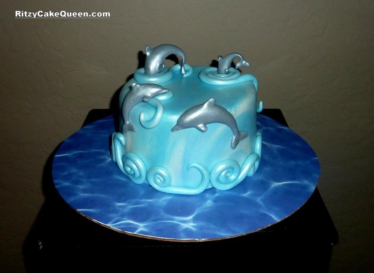 11 Photos of With Dolphins On The Cake Birthday Cakes