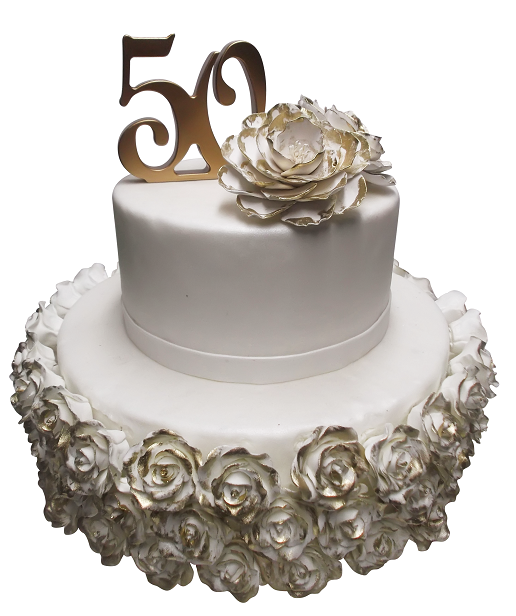 Elegant 50th Birthday Cakes