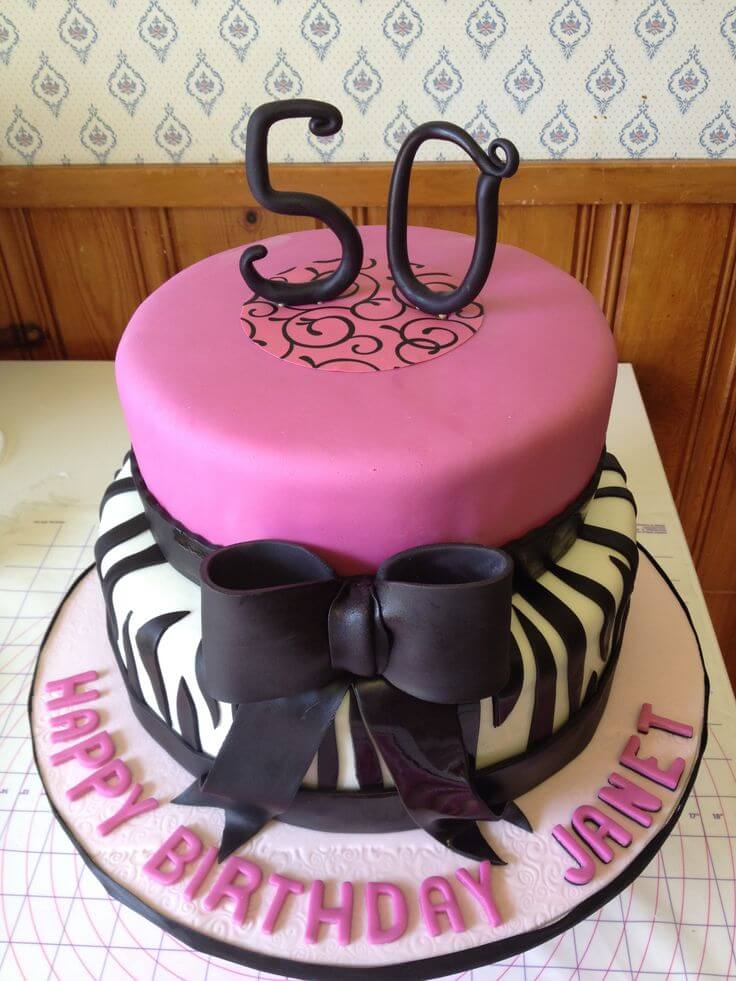 Elegant 50th Birthday Cakes