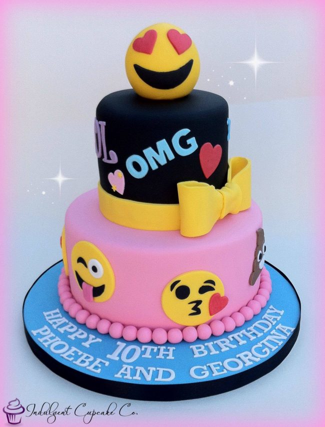 10 Photos of Emoji 10 Birthday Cakes For Girls