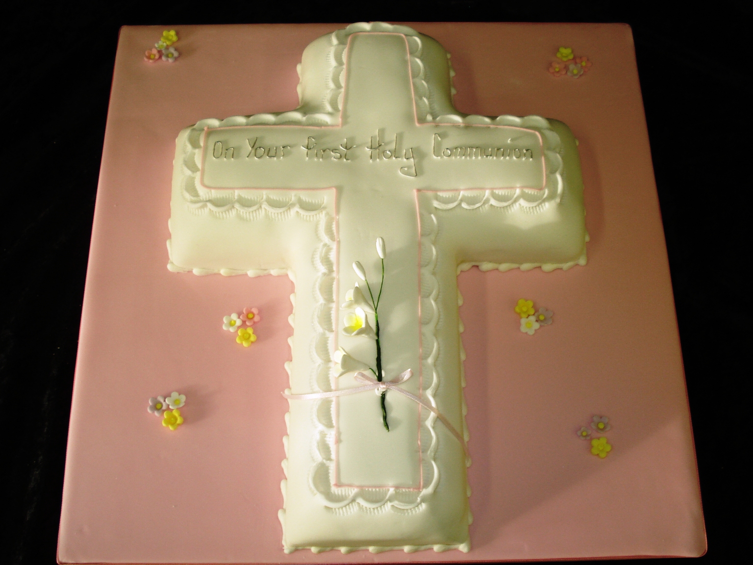 First Communion Cross Cake