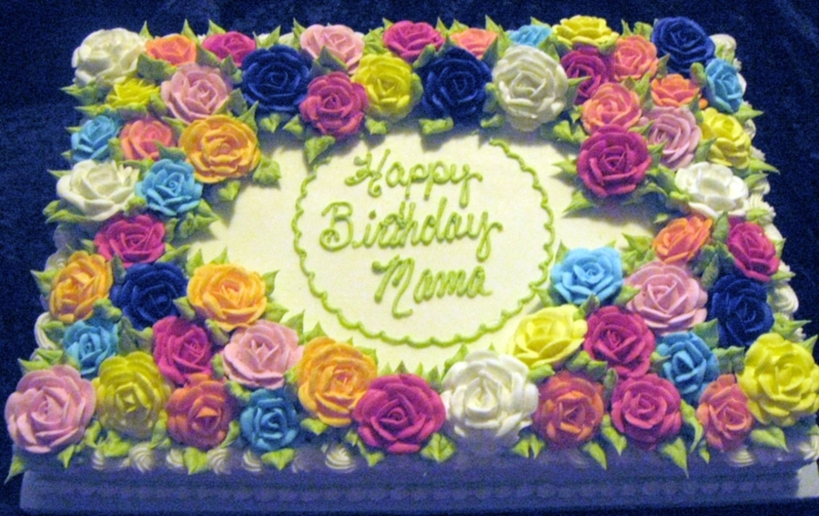 Flower Sheet Cake