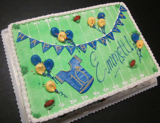 Football Field Sheet Cake