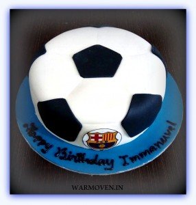 Football Shaped Cake