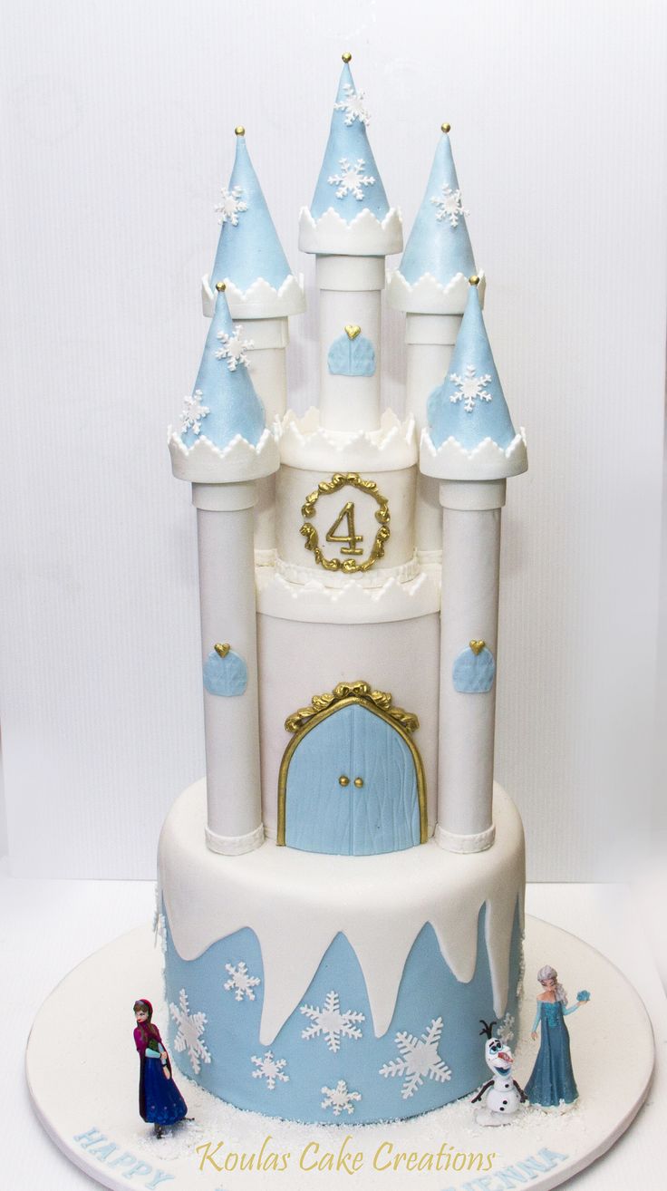 Frozen Princess Castle Cake