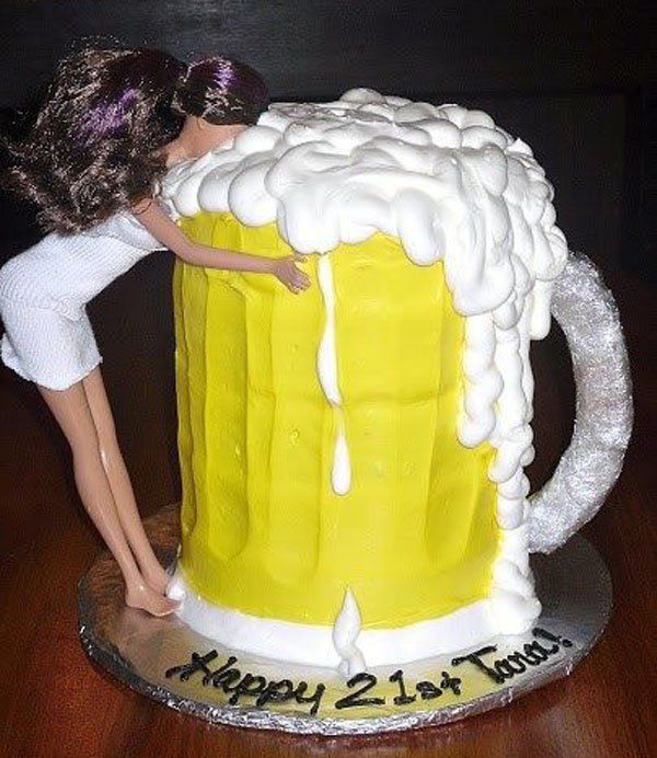 Funny 21st Birthday Cake Idea